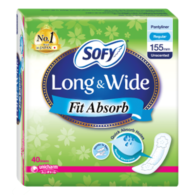 SOFY Long & Wide Fit Absorb (Unscented)